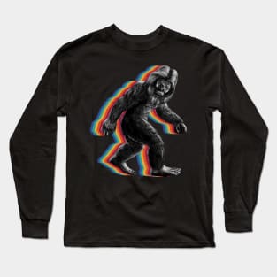 Retro Bigfoot vintage Fun and Nostalgic Sasquatch Long Sleeve T-Shirt